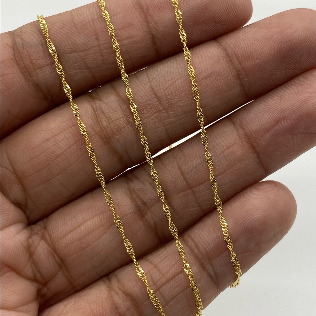 10k Gold Singaporian Chain Necklace